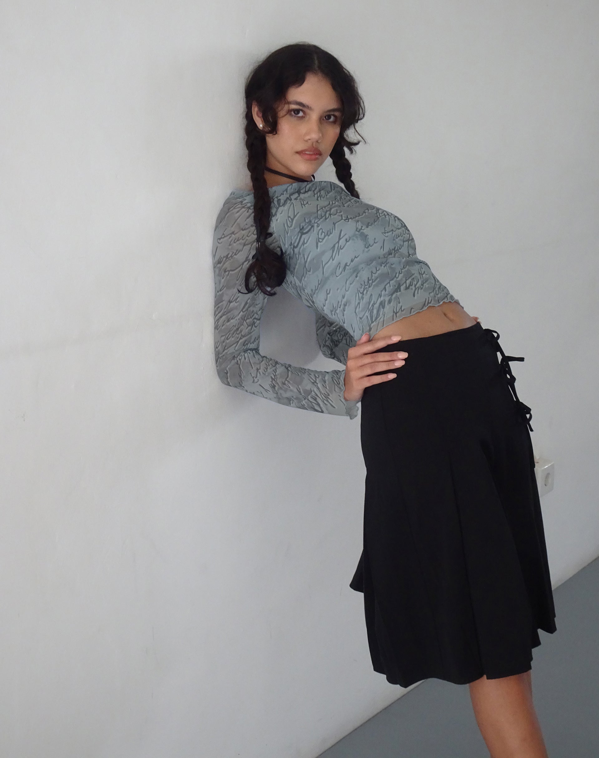 Image de Armali Long Sleeve Top in Mesh Fluid Digi Print
