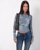 Image de Armali Long Sleeve Top in Parlour Print Blue