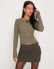 Image de Armina Long Sleeve Top in Khaki