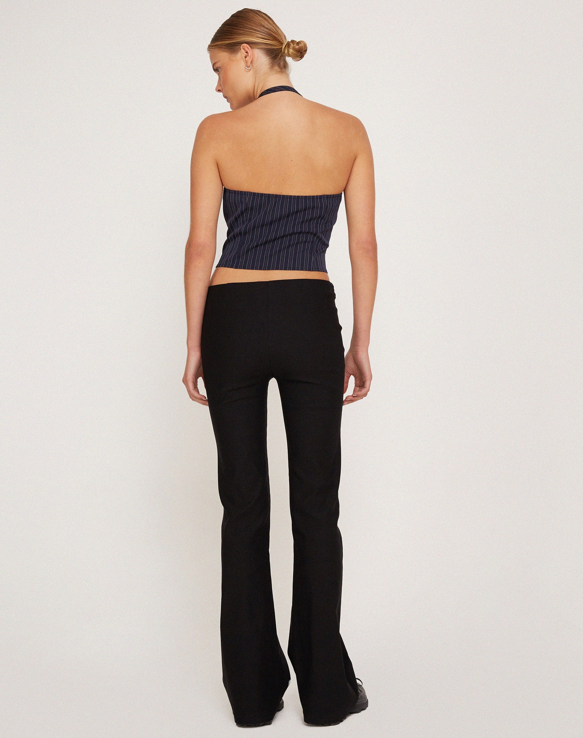 Image de Arreta Crop Top in Pinstripe Navy
