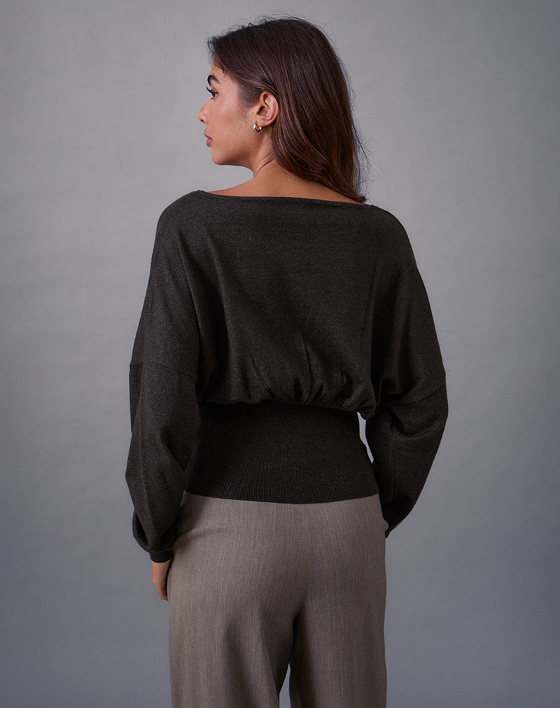 Image de Arvel Jumper in Knit Charcoal