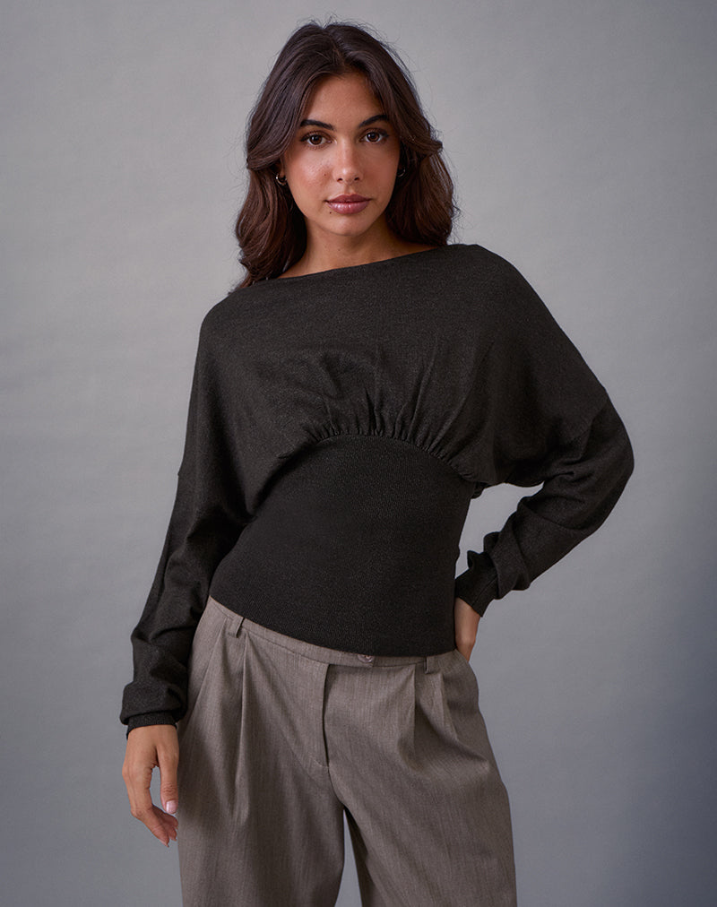 Image de Arvel Jumper in Knit Charcoal