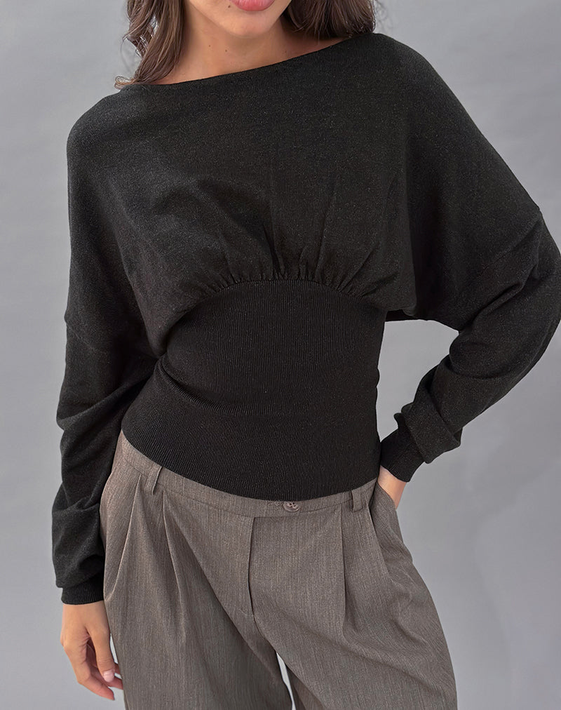Image de Arvel Jumper in Knit Charcoal
