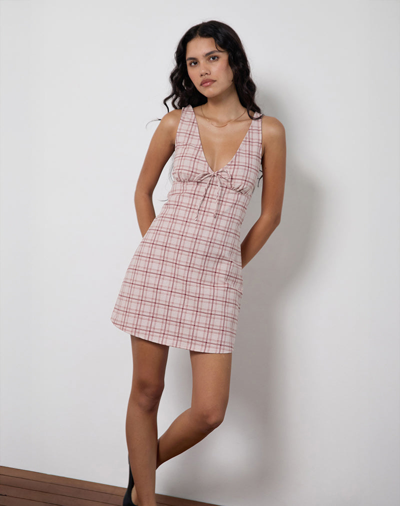 Mini robe Asatari, Basic Tartan Pink