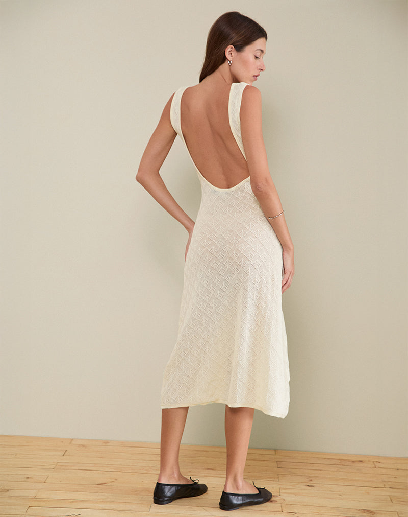 Image de Ashtin Midi Dress in Pointelle Ivory