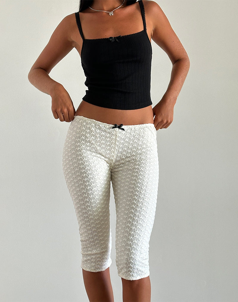 Image de Asih Capri Trouser in Ivory Heart Lace