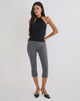Image du pantalon capri court Asla en tissu stretch anthracite