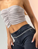 image de Asti Bandeau Crop Top in Camel