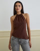 Image de Astina Halterneck Top in Chiffon Brown