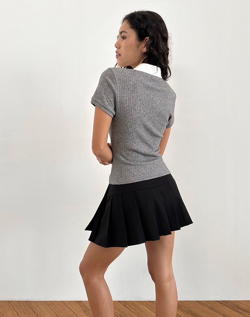Image de Asuka Polo en tricot, gris marron