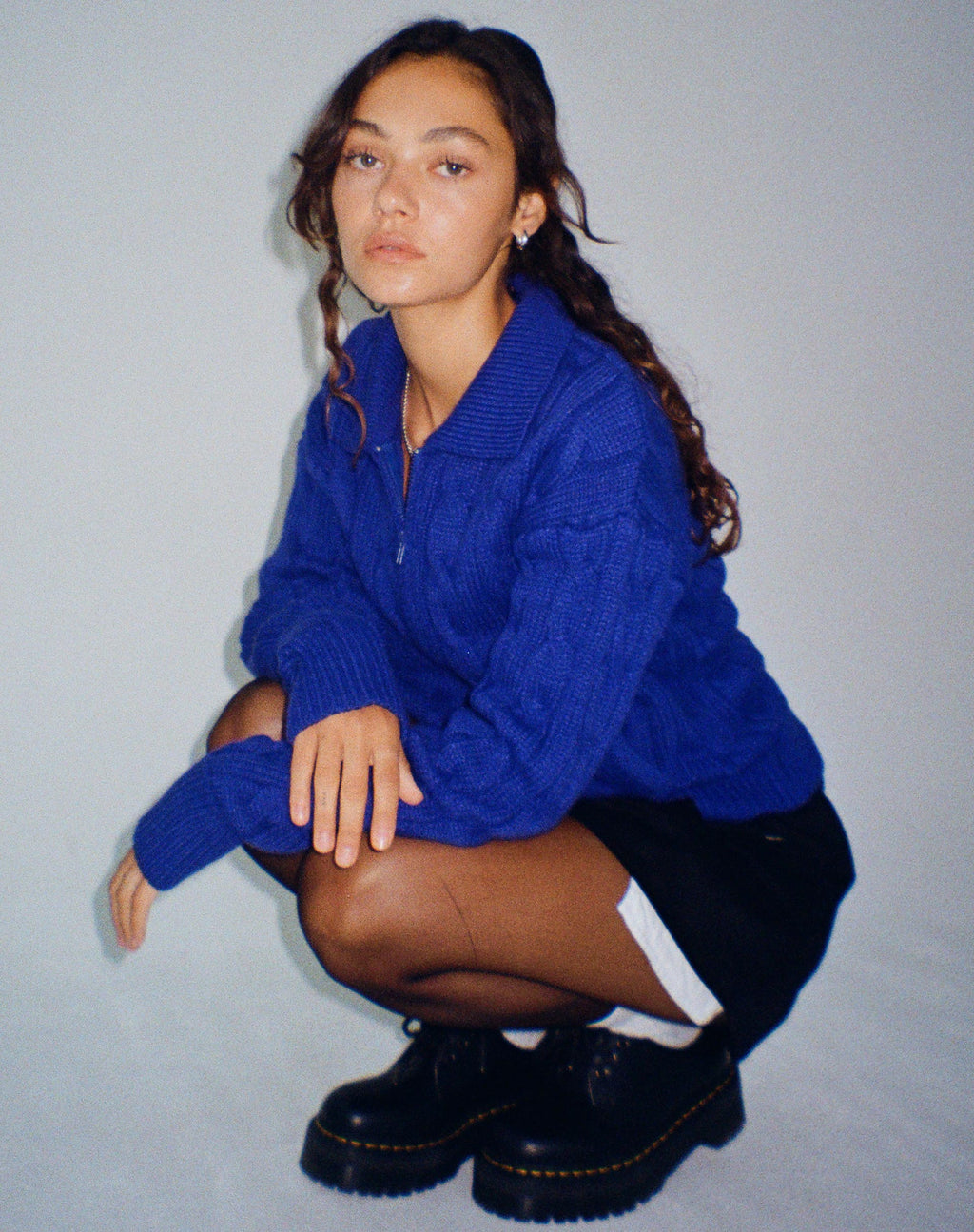 Veste en tricot Atasya, cobalt