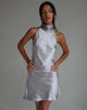 Image de MOTEL X JACQUIE Atik Mini robe dos nu en satin argenté