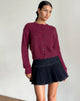 Image de Audrina Cardigan en Fluffy Burgundy