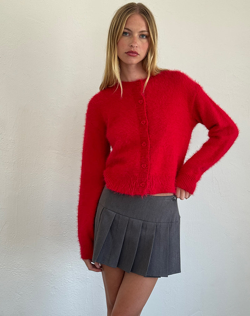 Image de Audrina Cardigan en Fluffy Red