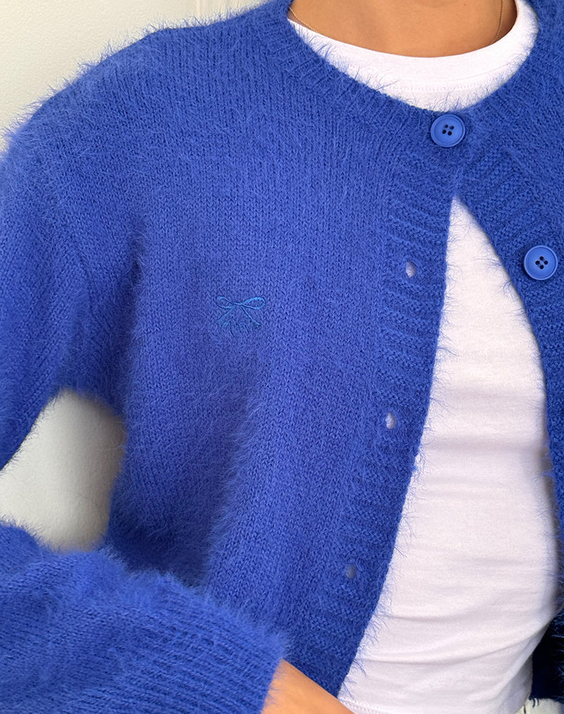 Image de Audrina Cardigan en Fluffy Cobalt Blue