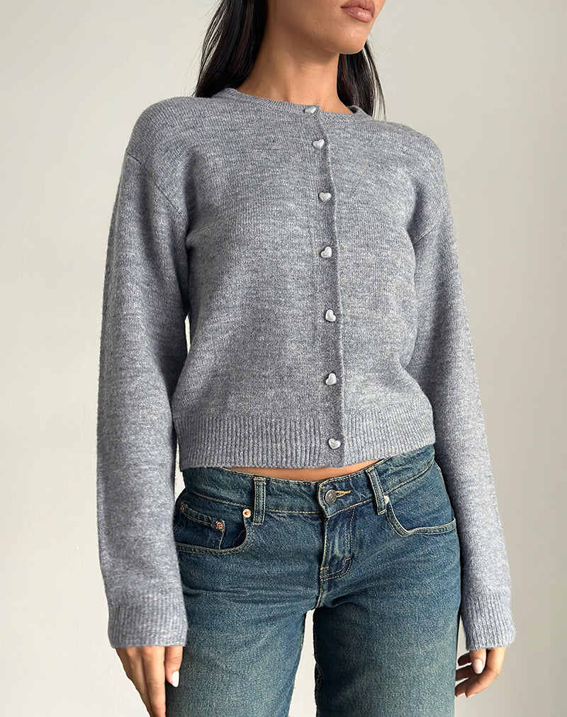 Cardigan Aura en gris poussiéreux