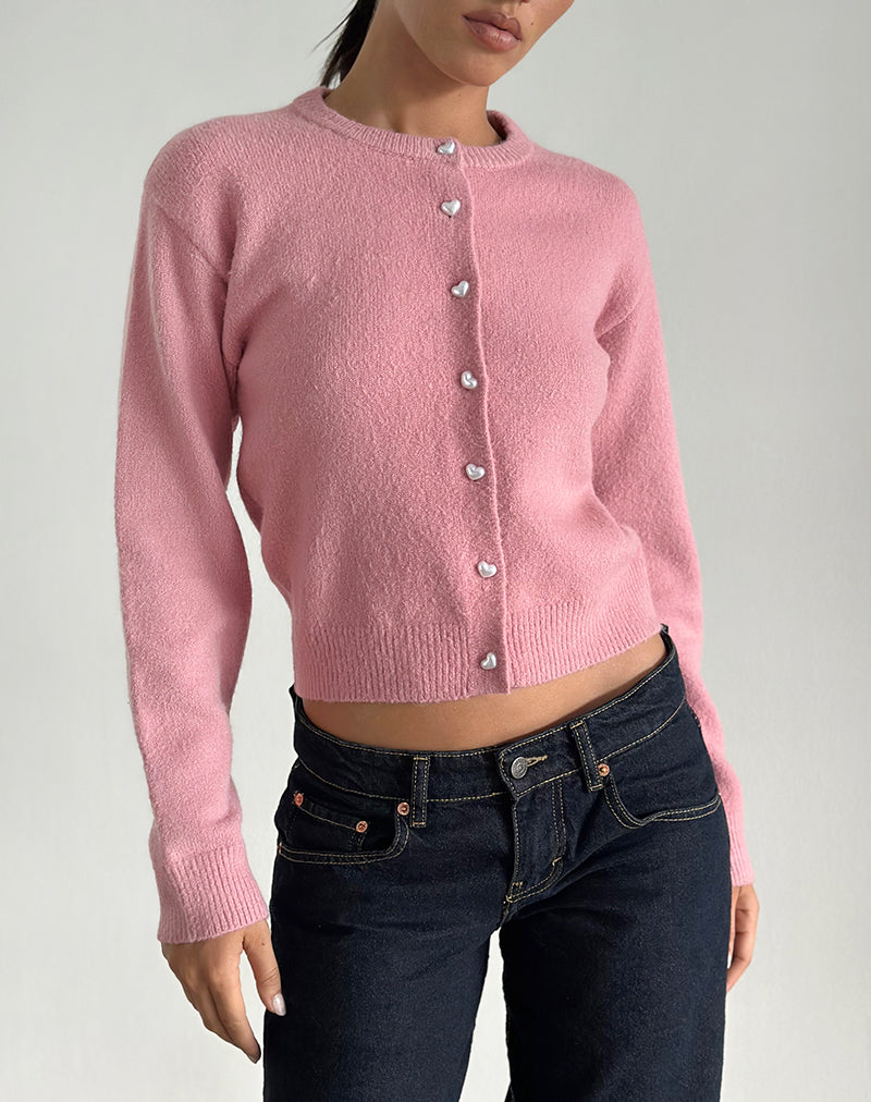 Cardigan Aura en rose poussiéreux