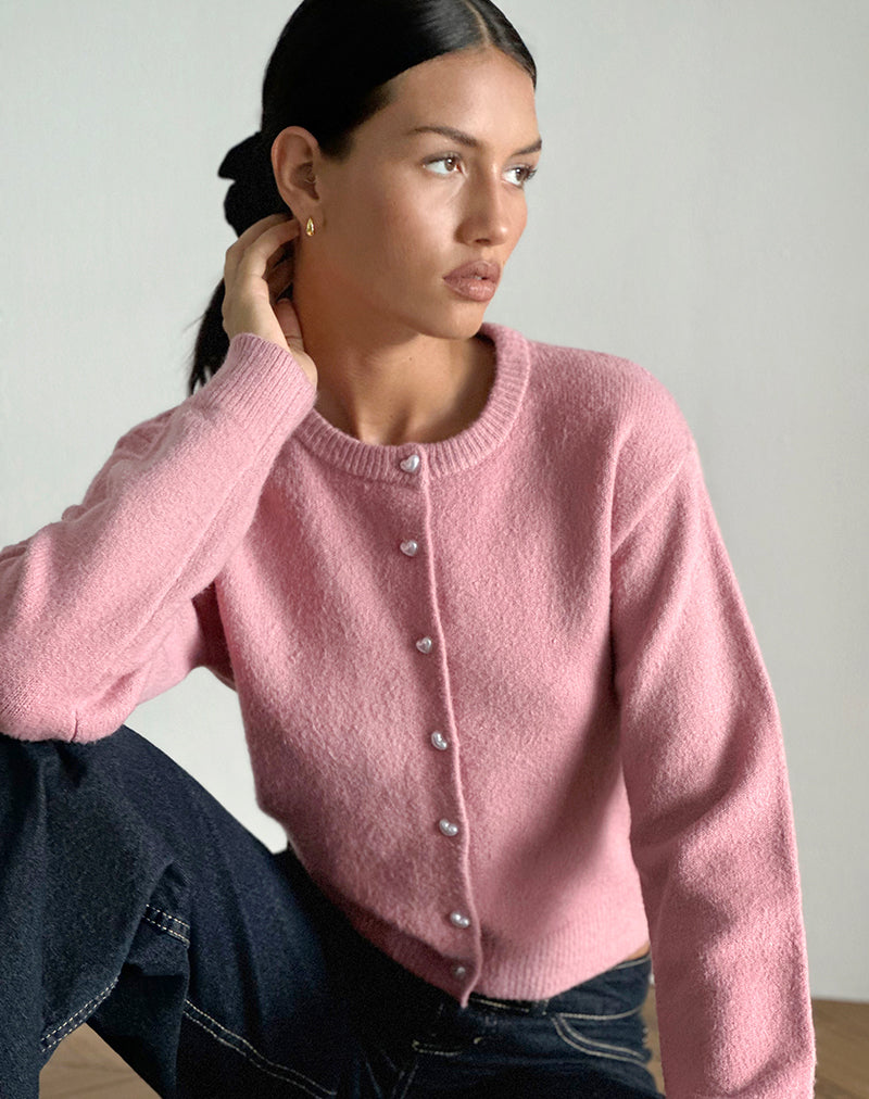 Cardigan Aura en rose poussiéreux