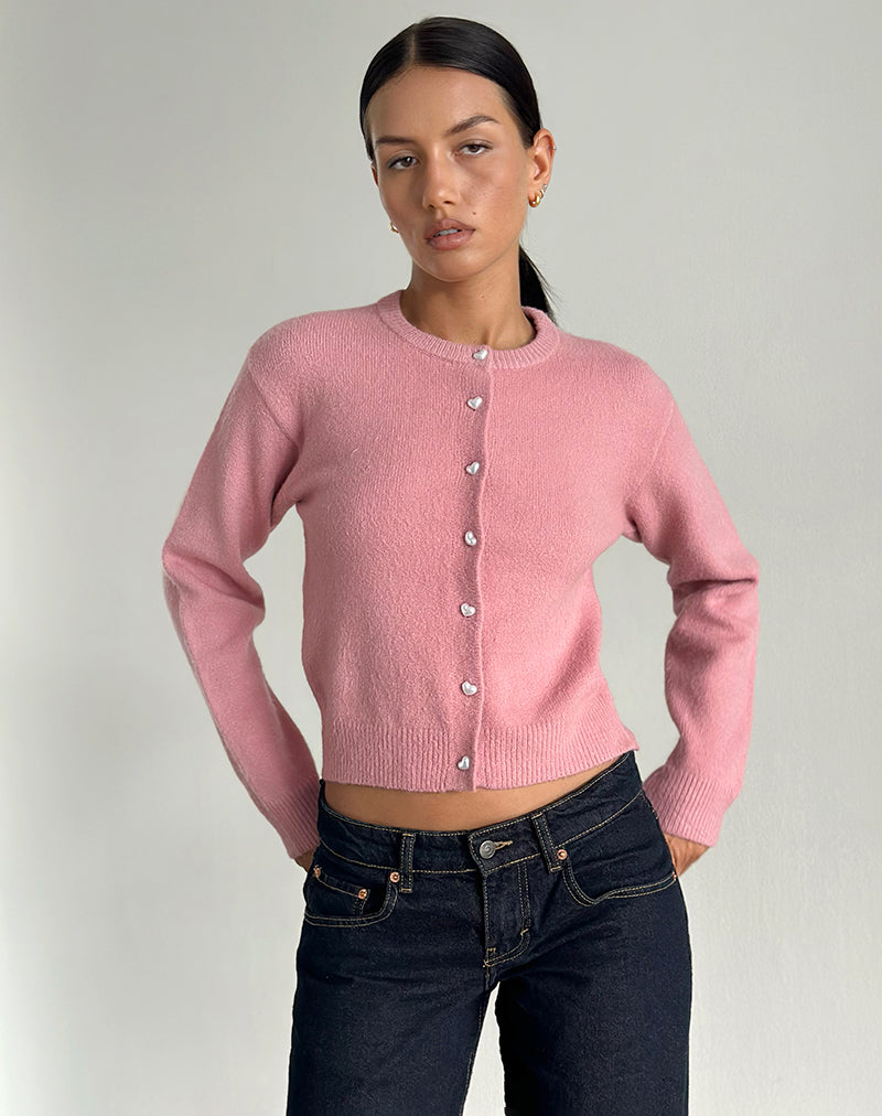 Image de Aura Cardigan en Dusty Pink