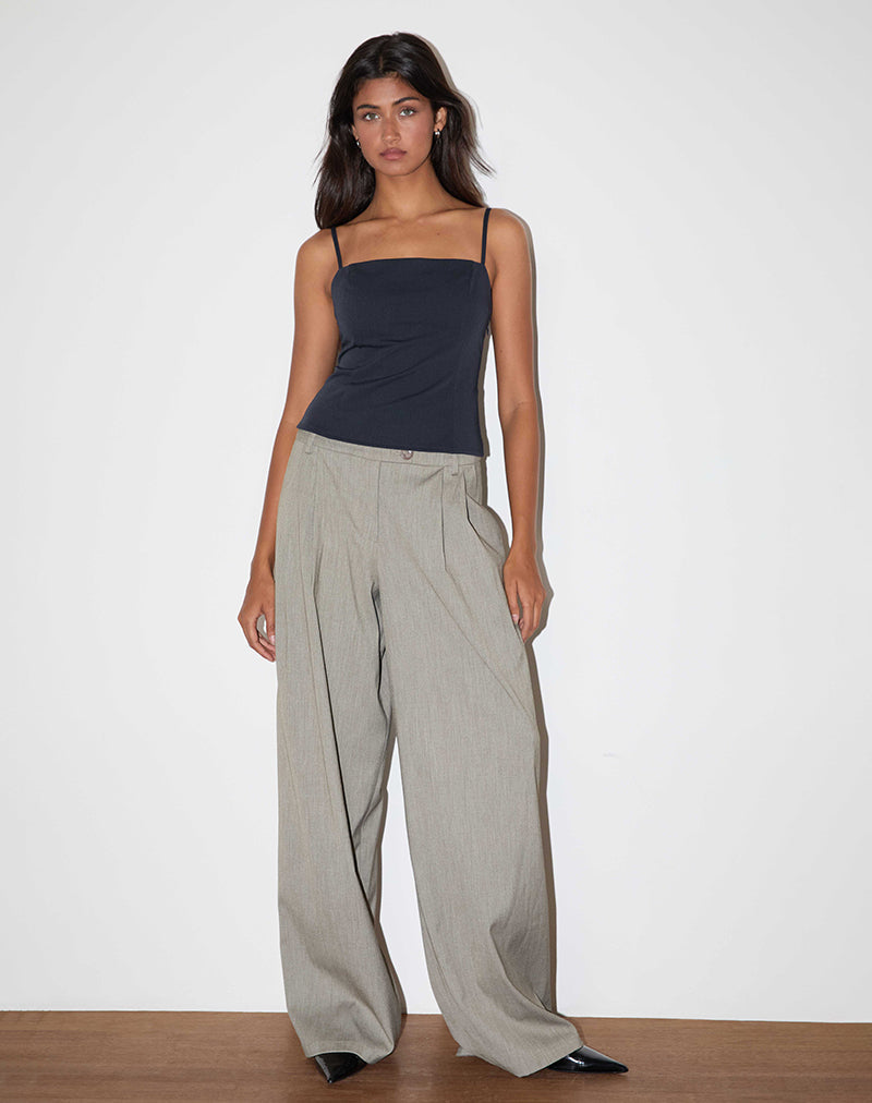 Image de Aurei Scoop Back Top in Tailoring Navy
