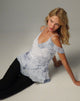 Image de Aurel Waterfall Ruffle Cami Top in Distored Animal Print