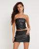 IMAGE DU Bandeau à œillets Avani en PU noir