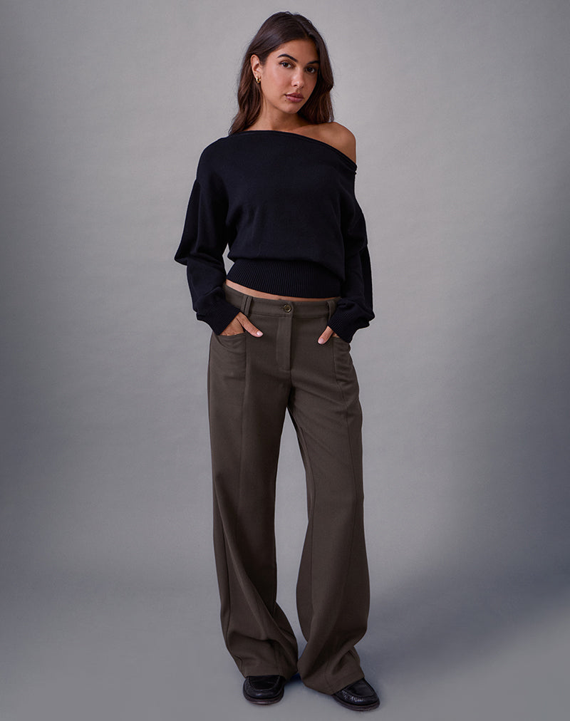 Image de Avina Trouser in Tailoring Dark Olive