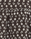  Broderie florale marron