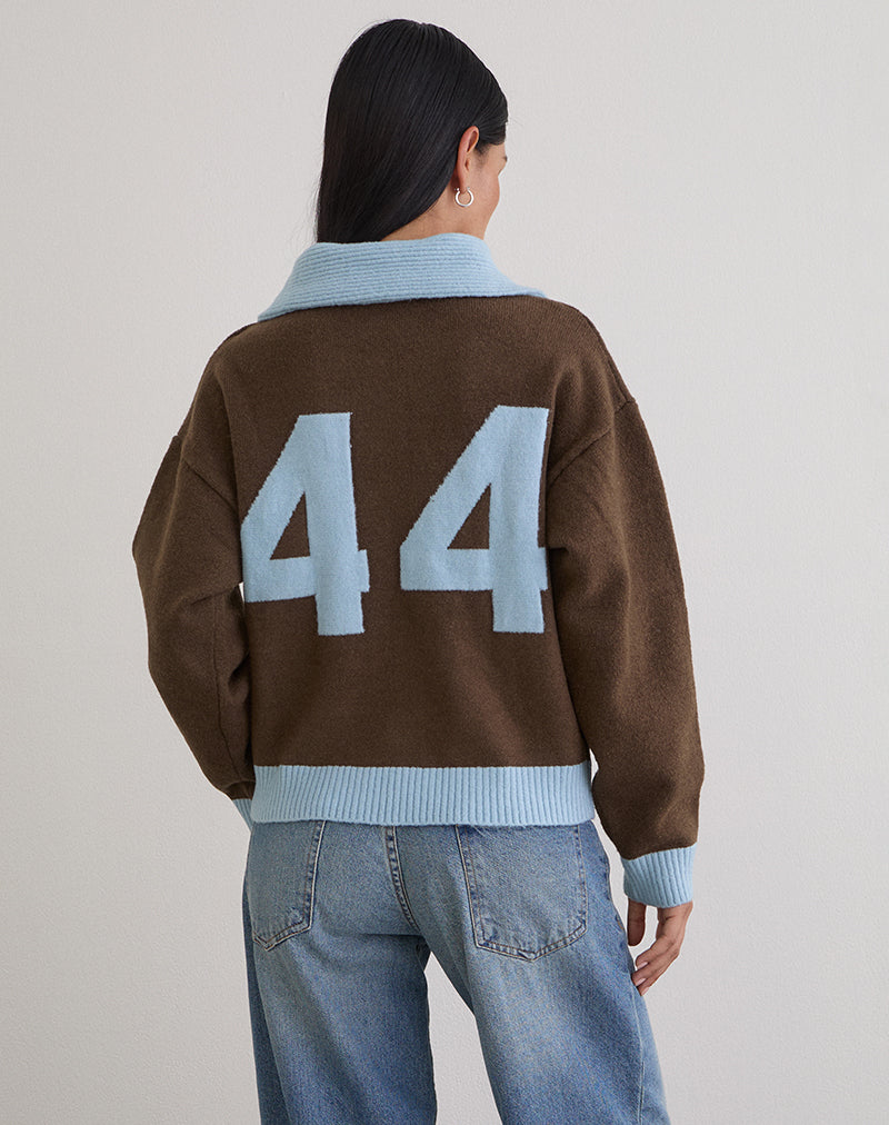 Image de marque Ayamu Zip Jumper in Knit Brown