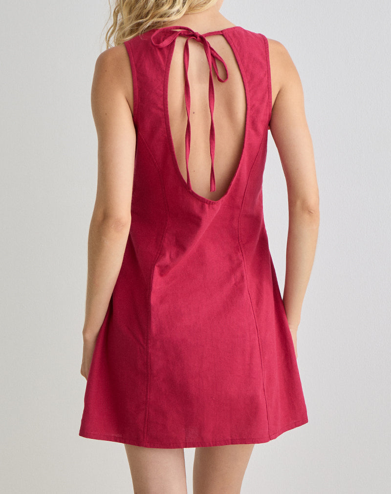 Mini robe Ayana, rouge adrénaline