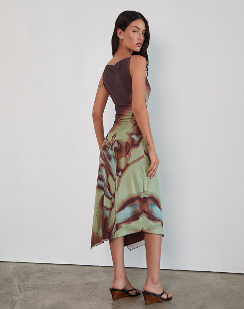 Image de Aysun Midi Dress in Lumen Mesh Brown