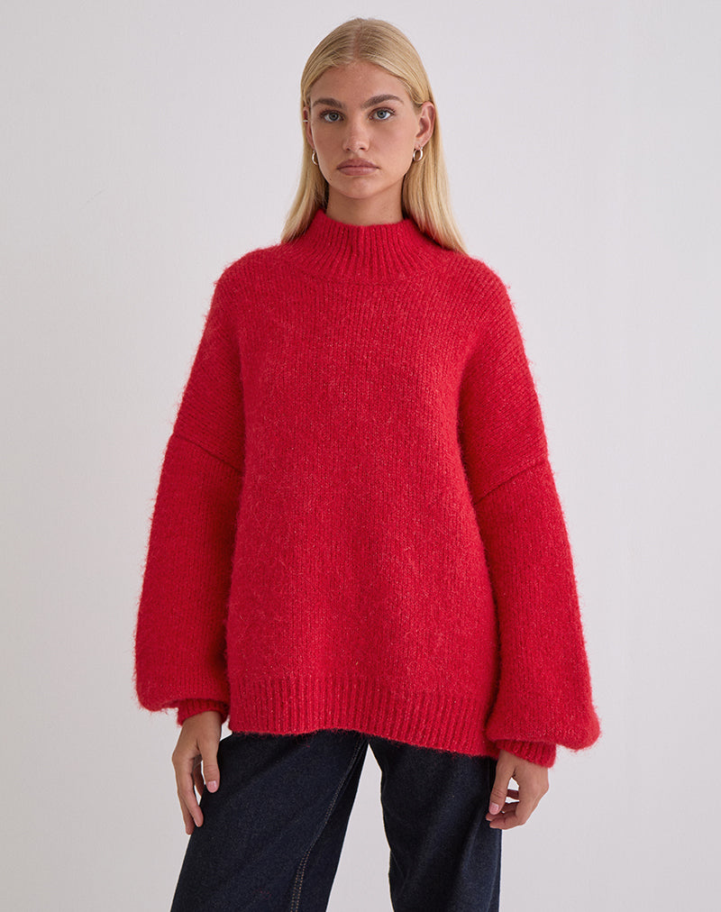 Pull oversize Amato en rouge
