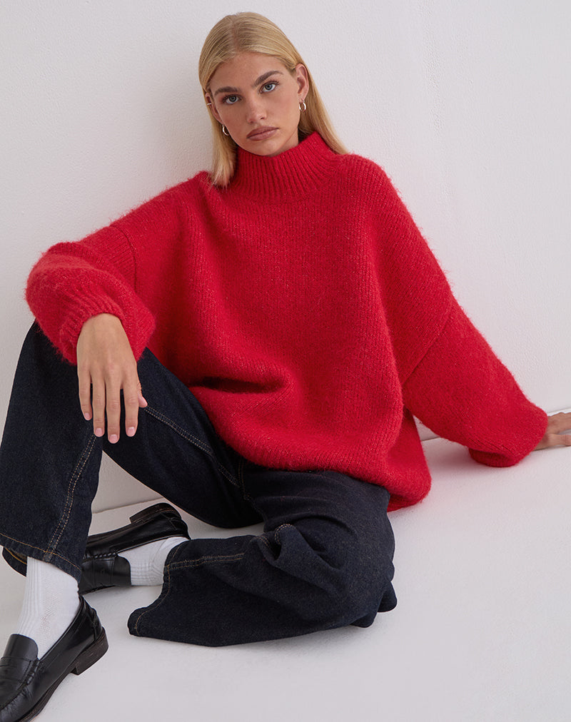 Pull oversize Amato en rouge