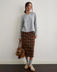 Image de Badria Midi Skirt in Tartan Brown Red