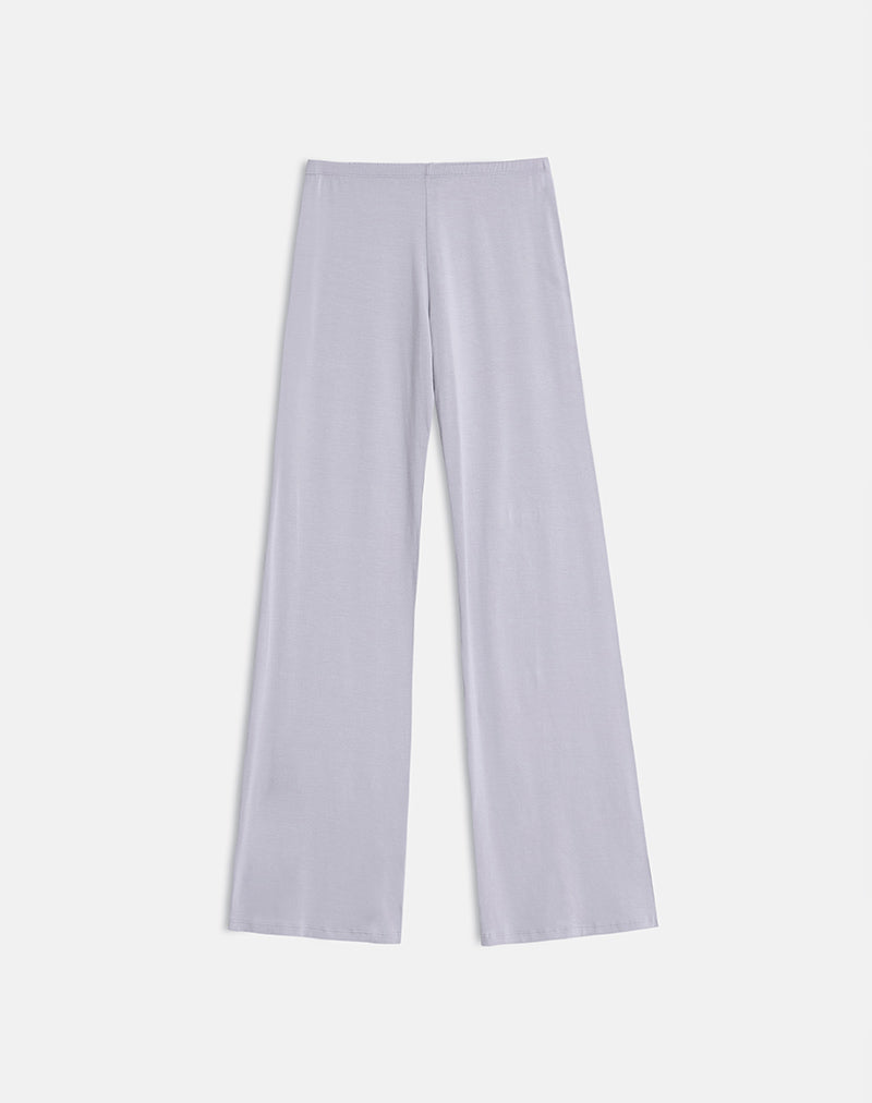 Image du pantalon à jambes larges Baku en jersey de rayonne gris lilas