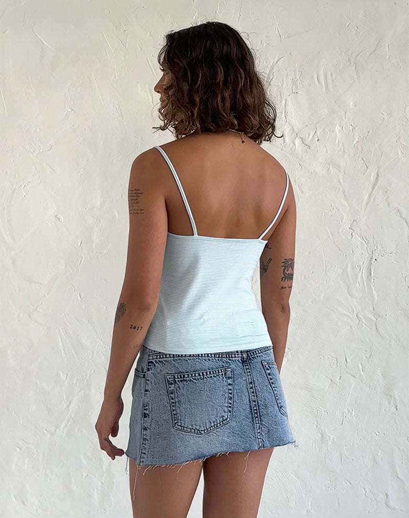 Image de Barlyn Cami Top in Blue and White Stripe