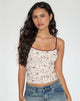 Image de Barlyn Cami Top in Line Flower Cream