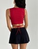 Image de Baruna Tie Back Basic Top in Adrenaline Red