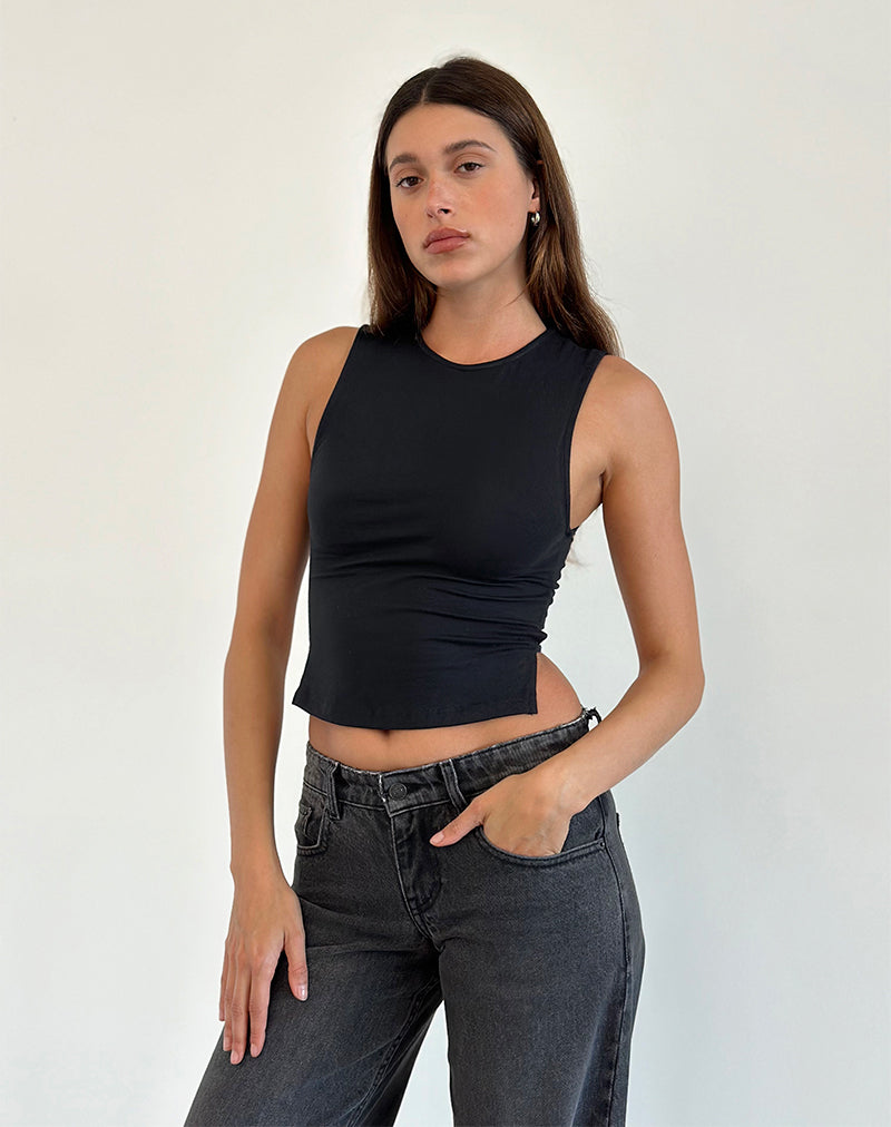 Image de Baruna Tie Back Top in Black