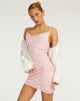 Image de la mini robe Batavia en rose orchidée floue