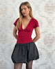 Image de Batya Plunge Top in Ruched Jersey Adrenaline Red
