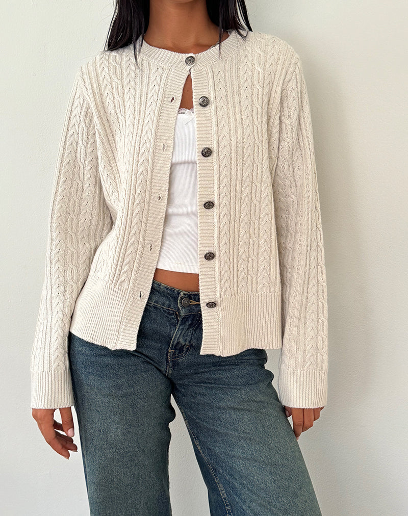 Image de Bavana Cardigan en ivoire