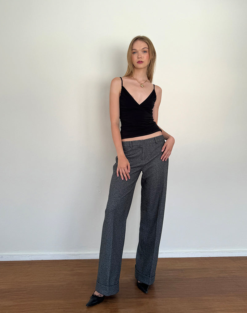 Image de Bea Slinky Cross Front Top in Black