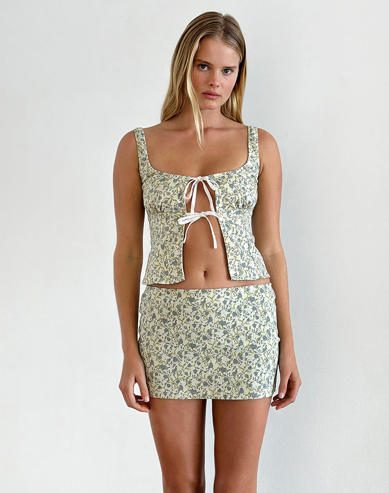 Image de Bebeka Micro Jupe en Pretty Floral Light Sage