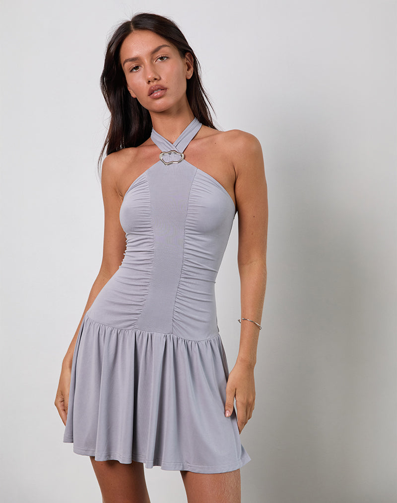 Belasar Mini Robe en Cupro Lilac Grey
