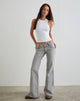 Image de Bell Bottom Low Rise Flare Jeans in Bleached Grey