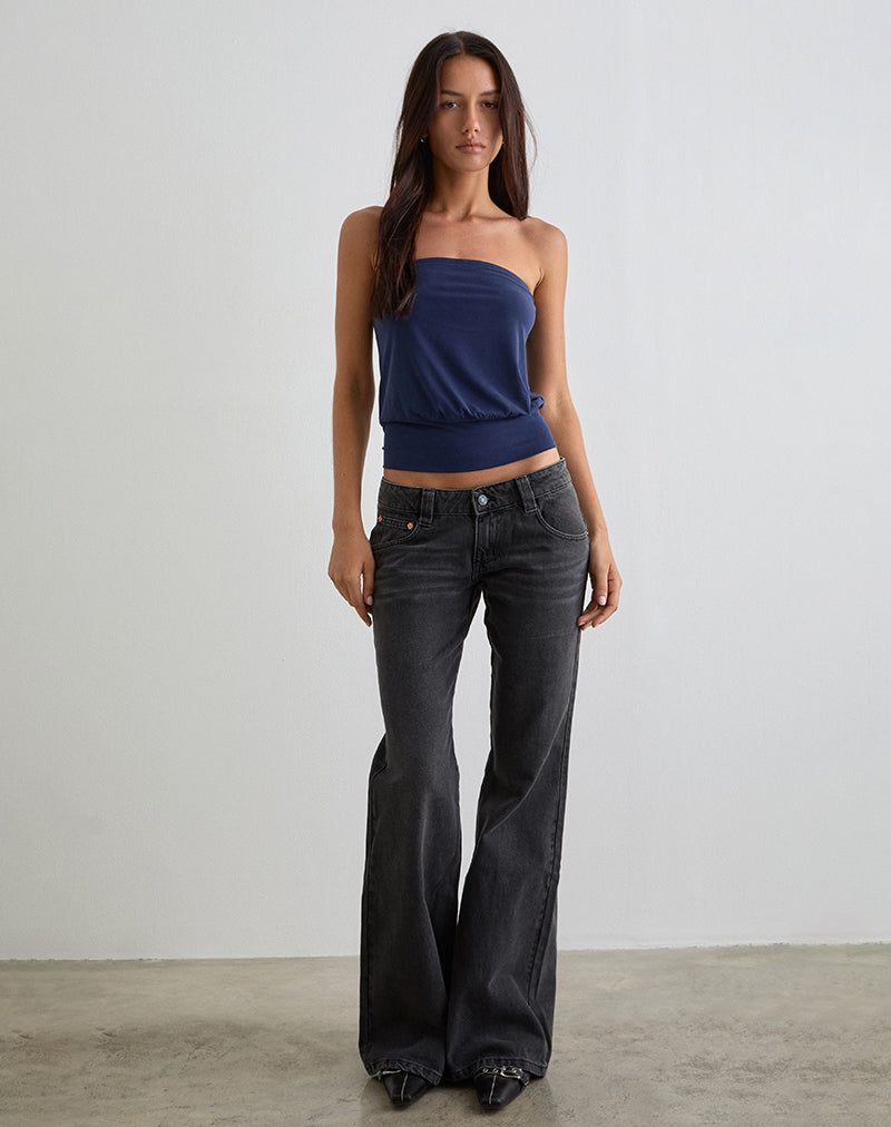 Image de Bell Bottom Low Rise Flare Jeans in Vintage Black