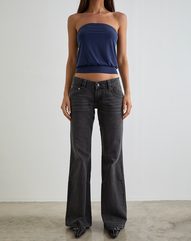 Image de Bell Bottom Low Rise Flare Jeans in Vintage Black