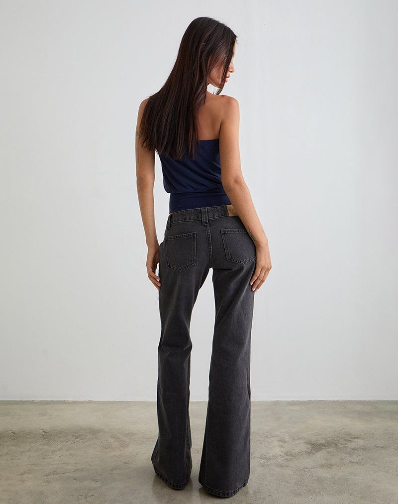Image de Bell Bottom Low Rise Flare Jeans in Vintage Black
