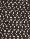 Broderie florale marron